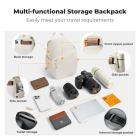 K&F CONCEPT Zaino Fotografico Professionale, Zaino Fotografico Ligera 5L Resistente al Agua para Uso Diario y Viajes, Compatible con Sony/Canon/Nikon, Compacto con Compartimento para iPad, Beige