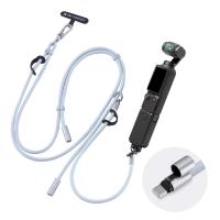 Sangle pour Osmo Pocket 3, corde de suspension multifonctionnelle pour smartphones, triple protection, longueur réglable, installation sans outil, compatible avec smartphones et caméras d'action, libère vos mains et photographie rapidement, bleu