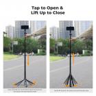 K&F CONCEPT Popod 72" telefonstativ, 3-i-1 klips og magnetisk selfiestang med fjernbetjening, automatisk telefonstativ, kompatibel med iPhone 17-12-serien af ​​Android-telefoner, 1/4" skruetilbehør