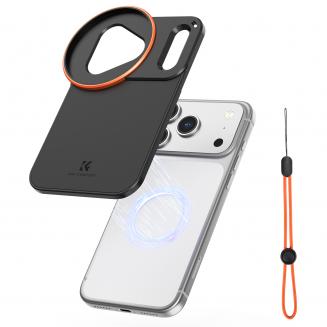 Adaptateur de filtre magnétique double face K&F CONCEPT, compatible avec l'iPhone 17 Pro Max et les filtres à filetage de 58 mm, support de filtre pour iPhone (filtre non inclus)