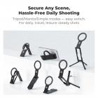 K&F CONCEPT PT02 7mm 59g Magnetische Telefoonhouder, Opvouwbare Selfie Stick voor iPhone, Dubbelzijdige Magneten Mini Statief Zaktelefoonhouder met Haak, Compatibel met iPhone 17-12 Serie Android Telefoons