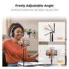 K&F CONCEPT Lichtgewicht 71 inch magnetische selfiestick met statief, draagbare uitschuifbare telefoonstandaard met Bluetooth-afstandsbediening, 3-assige verstelling, aluminium vlogrig, compatibel met iPhone 17 16 15 14 Pro Max