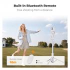 K&F CONCEPT Lichtgewicht 71 inch Mag-Safe Selfie Stick Statief, Draagbare Uitschuifbare Telefoonstandaard met Bluetooth Afstandsbediening, 3-assige Verstelling Aluminium Vlog Rig Compatibel met iPhone 17 16 15 14 Pro Max