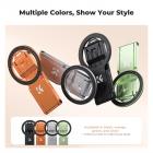 K&F CONCEPT PT02 7mm 59g Magnetic Phone Stand, Foldable Selfie Stick for iPhone, Dual-Sided Magnets Mini Tripod Pocket Cell Phone Stand with Hook, Compatible with iPhone 17-12 Series Android Phones