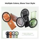 K&F CONCEPT 7mm 59g Magnetic Phone Stand, Foldable Selfie Stick for iPhone, Dual-Sided Magnets Mini Tripod Pocket Cell Phone Stand with Hook, Compatible with iPhone 17-12 Series Android Phones