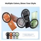 K&F CONCEPT 7mm 59g Magnetic Phone Stand, Foldable Selfie Stick for iPhone, Dual-Sided Magnets Mini Tripod Pocket Cell Phone Stand with Hook, Compatible with iPhone 17-12 Series Android Phones