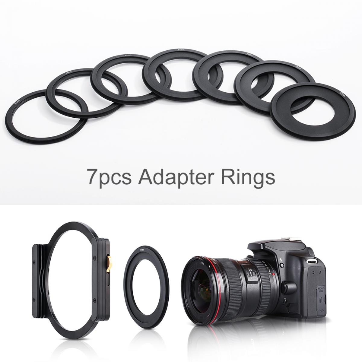 ساحة تصفية حامل معدني + 7pcs خواتم محول