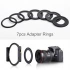 ساحة تصفية حامل معدني + 7pcs خواتم محول