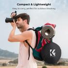 Fem-i-en cirkulær reflektor 80 cm Guld Sølv Sort Hvid Gennemskinnelig Blødt lys Panelportræt Udendørsfotografering Lysblokering Bærbar Foldefotografering Telttilbehør K&F-koncept