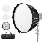 23,6" / 60 cm Softbox Parabolic Hexadecagon Kompatibel med Bowens Mount med Honeycomb Grid Light Diffusers Bæretaske til Photography Studio Speedlite Flash og Monolight