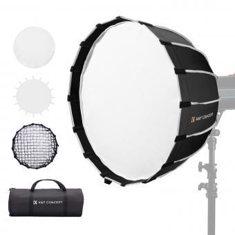 23,6" / 60 cm Softbox Parabolic Hexadecagon Kompatibel med Bowens Mount med Honeycomb Grid Light Diffusers Bärväska för fotografistudio Speedlite Flash och Monolight