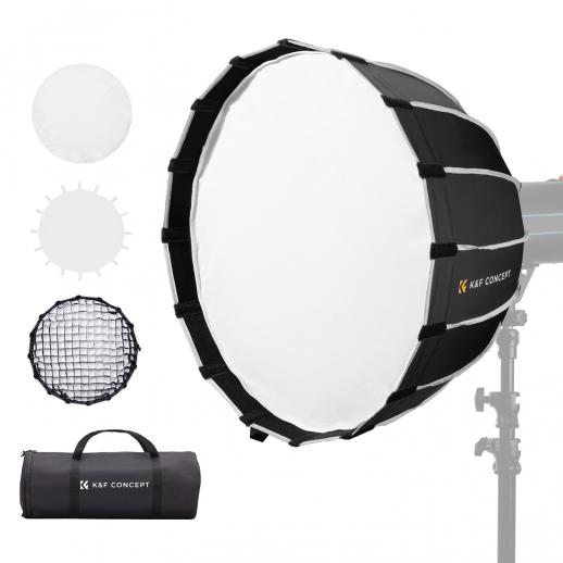 23,6" / 60 cm Softbox Parabolic Hexadecagon Kompatibel med Bowens Mount med Honeycomb Grid Light Diffusers Bæretaske til Photography Studio Speedlite Flash og Monolight