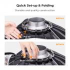 23,6" / 60 cm Softbox Parabolic Hexadecagon Kompatibel med Bowens Mount med Honeycomb Grid Light Diffusers Bæretaske til Photography Studio Speedlite Flash og Monolight