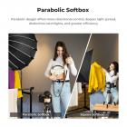 35"/90 cm Softbox Parabolic Hexadecagon Kompatibel med Bowens Mount med Honeycomb Grid Light Diffusers Bæretaske til Photography Studio Speedlite Flash og Monolight