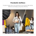 47" / 120 cm Softbox Parabolic Hexadecagon Kompatibel med Bowens Mount med Honeycomb Grid Light Diffusers Bæretaske til fotografistudie Speedlite Flash og Monolight