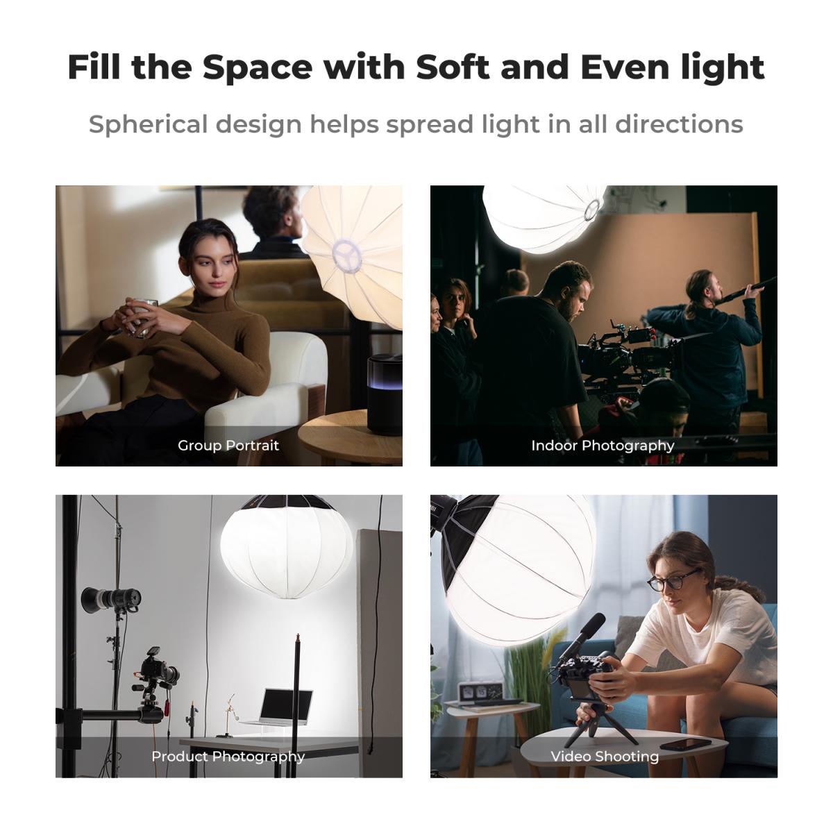 Lanterna Softbox de 33,5" / 85cm Modificador de luz suave Difusor de luz de liberação rápida Softbox compatível com suporte Bowens com bolsa de transporte para estúdio fotográfico Flash Speedlite e monolight