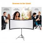 K&F CONCEPT buet reflektor U-form reflektor 180x60 cm med 4-i-1 reflekterende stof, sort/guld/hvid/sølv, med 1,9 m stativ, med opbevaringstaske, til fotografistudier