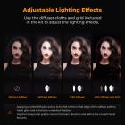 Softbox octogonal Mini Bowens Mount de 15,75"/40 cm K&F CONCEPT para luz COB PL-60B, incluye rejilla de panal, difusor y bolsa de almacenamiento con cordón.