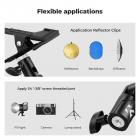 K&F CONCEPT Photography reflektorbeslag kraftig metalklipsbeslag med 5/8" lysstativbeslag til reflektorer, baggrundstavler