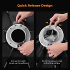 Softbox ottagonale K&F CONCEPT da 65 cm, attacco Bowens standard, include rete a nido d'ape, telo diffusore e sacca di trasporto con coulisse. Adatto a tutte le luci di riempimento, flash da studio, ecc. con attacco Bowens standard.