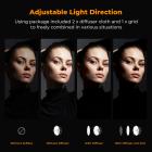 Softbox ottagonale K&F CONCEPT da 90 cm, attacco Bowens standard, include rete a nido d'ape, telo diffusore e sacca di trasporto con coulisse. Compatibile con tutte le luci di riempimento, flash da studio, ecc. con attacco Bowens standard.