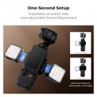 K&F Concept Magnetisk Mini-lys for DJI Osmo Pocket 3, 1W USB C Oppladbar Ekstra LED-fyllingsbelysning, Fargetemperatur 3 Nivåer Justerbar 3000K/4500K/6000K, Lysstyrke 2 Nivåer Videolampe