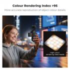 K&F Concept Magnetisk Mini-lys for DJI Osmo Pocket 3, 1W USB C Oppladbar Ekstra LED-fyllingsbelysning, Fargetemperatur 3 Nivåer Justerbar 3000K/4500K/6000K, Lysstyrke 2 Nivåer Videolampe