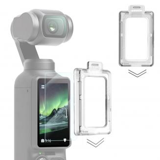 K&F CONCEPT AR schermbeschermer compatibel met DJI Osmo Pocket 4 & 3, Pocket 4 & 3 accessoires. Schermbeschermer van gehard glas, 9H hardheid, inclusief stofvrije uitlijningsset, anti-reflectie, anti-vingerafdruk, krasbestendig, bubbelvrije in