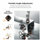 K&F CONCEPT PP62 magnetische uitbreidingsbehuizing voor DJI Osmo Pocket 4/3, Mag-Safe-compatibele rig met 1/4" schroefdraad en cold shoe, CNC-gefreesd aluminium frame, past in de originele beschermhoes.