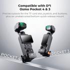K&F CONCEPT uitbreidingsadapter accessoires compatibel met Pocket 4/3, aluminium beschermkooi met cold shoe, 1/4", Action, Arca, Dual-Claw, past in de originele aluminium camerahouder.