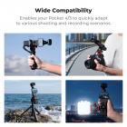K&F CONCEPT uitbreidingsadapter accessoires compatibel met Pocket 4/3, aluminium beschermkooi met cold shoe, 1/4", Action, Arca, Dual-Claw, past in de originele aluminium camerahouder.