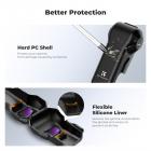 K&F Concept beschermhoes compatibel met DJI Osmo Pocket 4/3, harde PC-schaal met 2 magnetische filterhouders (ND/CPL), siliconen inleg, schok- en krasbestendig, opladen en TF-kaart zonder verwijdering