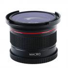 52mm Fisheye-objektiv 0.35X HD vidvinkel med makro närbild