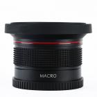52mm Fisheye-objektiv 0.35X HD vidvinkel med makro närbild