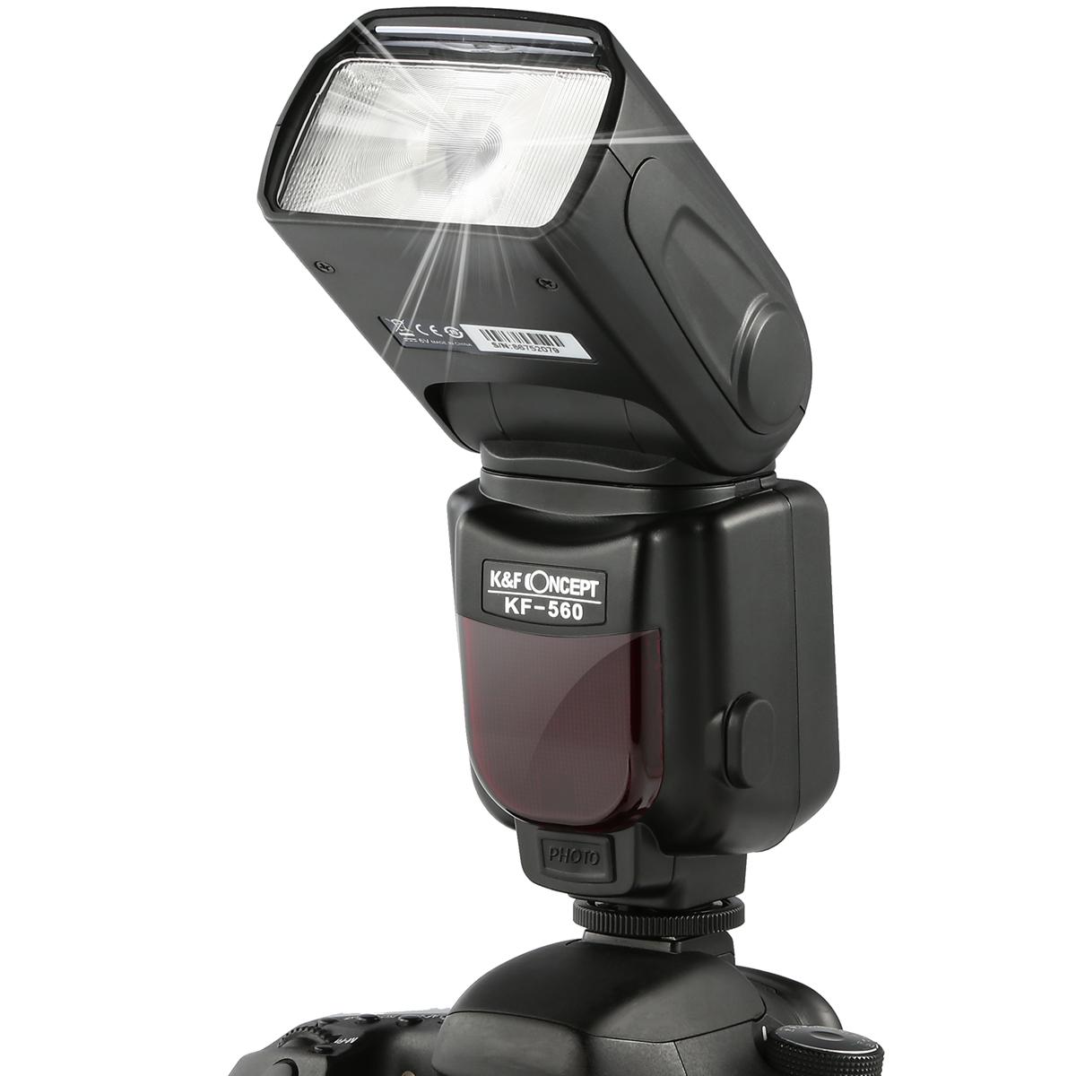 Flash SpeedFite universale KF-560 con display LCD compatibile con fotocamere Canon Nikon DSLR