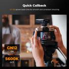 K&F CONCEPT Mini On-Camera Flash GN12, 5600K, 2000mAh indbygget batteri, kompatibel med Canon, Fuji, Sony, Nikon, Panasonic, Olympus, Pentax og andre DSLR/spejlløse kameraer med standard hot shoe.