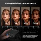 K&F CONCEPT Mini On-Camera Flash GN12, 5600K, 2000mAh indbygget batteri, kompatibel med Canon, Fuji, Sony, Nikon, Panasonic, Olympus, Pentax og andre DSLR/spejlløse kameraer med standard hot shoe.