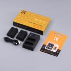 K&F CONCEPT EN-EL15 Oplaadbare Batterij 2 PCS Batterijladerset met Twee Sleuven Compatibel met Nikon D7000, D7100, D7200, D750, D850, D810, D800, D800E, D750, D610, D600, D500, 1 V1