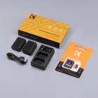 K&F Concept NP-FZ100 batteria per fotocamera (2 pezzi) con caricatore USB doppio, compatibile con Sony A7III A7RIII A7RIV, A9, Alpha9S, A9S, Sony A7R3, Sony A7R4 ZV-E1