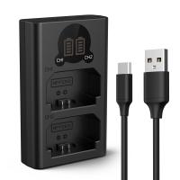 Ładowarka K&F Concept NP-FZ100 z ekranem LCD, złączem Micro USB i ładowarką typu C do akumulatorów do aparatu Sony Alpha A7 iii, A7R III (A7R3), A7R IV, A9, A6600, Alpha A9 II