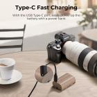 K&F CONCEPT LP-E6NH kamerabatteri med Type C Direct Charge Interface Kompatibel med Canon EOS 90D/80D/70D/5D Mark II III IV/5DS SR/6D/6D Mark II/R5 R6 R6 II R7, LP-E6/LP-E6N Udskiftningsbatterier (2)
