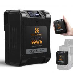 Batterie V-Mount 99Wh Mini (6700mAh) - Charge Rapide PD 65W USB-C pour Vidéo & Cinéma, avec Écran OLED, D-TAP & BP (Autorisée en Avion)