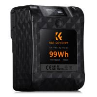 Bateria K&F Concept V Mount, 99 Wh Mini V-Mount, 6700 mAh 14,8 V, obsługa szybkiej ładowarki 65 W PD USB-C, z D-TAP, USB-A, USB-C, BP, ekranem OLED, do aparatów i kamer