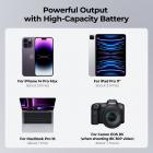 K&F Concept V-kiinnitysakku, 99 Wh Mini V-kiinnitysakku, 6700 mAh 14,8 V Tuki 65 W PD USB-C -pikalaturi, D-TAP, USB-A, USB-C, BP, OLED-näyttö, kameroille ja videokameroille