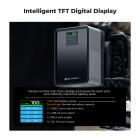 Bateria K&F Concept 99Wh V-Mount com carregamento rápido USB-C PD100W e portas de saída múltipla, tela digital TFT e luz de emergência para câmera, luz fotográfica, smartphone, laptop etc.