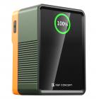 K&F Concept Batteria V Mount 99 Wh (14,8 V/6700 mAh) PD100W Mini batteria V-Mount con DC/D-Tap/Dual USB-C/USB-A/TFT Display per videocamera, videocamera, luce, monitor V99 Pro