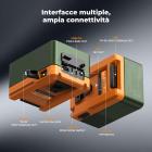 K&F Concept Batteria V Mount 99 Wh (14,8 V/6700 mAh) PD100W Mini batteria V-Mount con DC/D-Tap/Dual USB-C/USB-A/TFT Display per videocamera, videocamera, luce, monitor V99 Pro