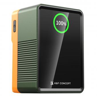 K&F Concept V-montert batteri 99Wh (14,8V/6700mAh) PD100W Mini V-Mount-batteri med DC/D-Tap/dobbel USB-C/USB-A/TFT-skjerm for kamera Videokamera Video Light Monitor V99 Pro
