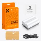 K&F Concept 2400mAh NP-W235 batteri, kamerabatteri med type C hurtigopladning, ingen ekstra oplader til Fujifilm X-T5, X-S20, X-H2, X-H2S, GFX 100S, GFX 50S II, X-T4(1) batteri)