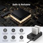 K&F Concept Canon LP-E8 batteri og ladersett med dobbel sporlader for Canon EOS 700D 650D 550D X7i X6i X5